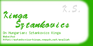 kinga sztankovics business card